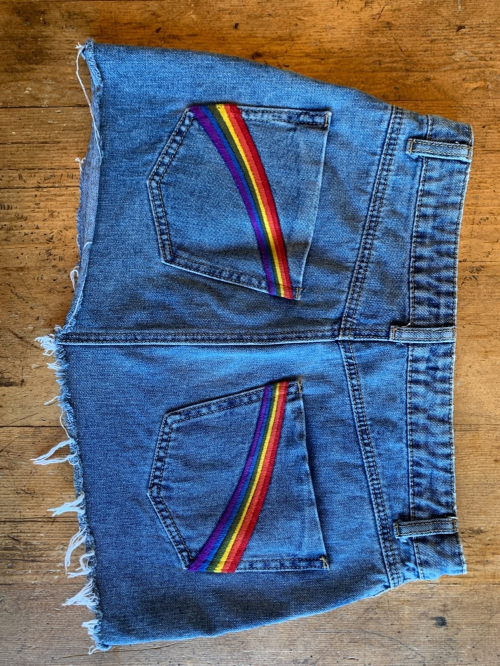 Forever 21 Micro Mini Skirt Rainbow Detail - Picture 15 of 16